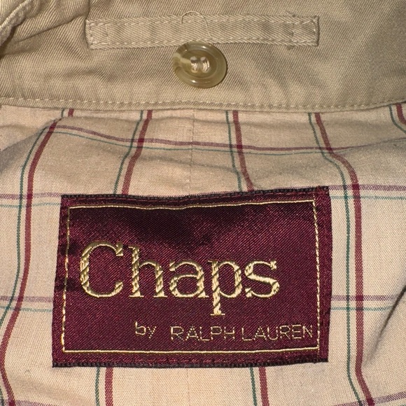 Vintage Chaps Ralph Lauren Beige Double-Breasted Trench Coat - Picture 2 of 3